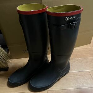 AIGLE レインブーツ 長靴 ややブラック 36