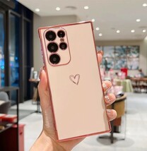 GooglePixel7a ケース　ピンク　ハート　ふちどりメタリック_画像2