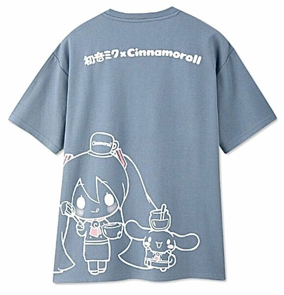 新品 初音ミク × シナモロール 半袖Tシャツ Mサイズ サンリオコラボ ボカロ ボーカロイド ミク しまむら　限定商品　匿名配送　送料無料