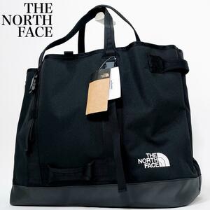 新品 THE NORTH FACE Fieludens Gear Tote M フィルデンスギア トートバッグ 大容量 アウトドア ノースフェイス ブラック 黒 NM82201