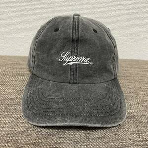 Supreme Pigment Print Script Logo 6-Panel Cap Black 20aw 2020年 黒 ブラック ピグメント プリント スクリプトロゴ 6パネル キャップ