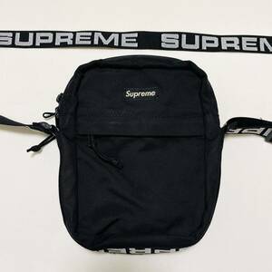 Supreme Shoulder Bag Black White 1.8L 18ss 2018年 黒 白 ブラック ホワイト ショルダーバッグ ネックポーチ ボックスロゴ コーデュラ