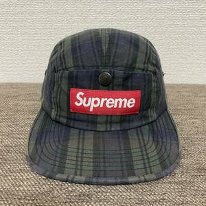 Supreme Snap Button Pocket Camp Cap Black Watch Plaid Free 18aw 2018年 ブラックウォッチプレイド スナップ ボタン ポケット キャップ