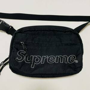 Supreme Shoulder Bag Black 1.8L 18aw 2018年 黒 ブラック ショルダーバッグ ウエストバッグ サコッシュ ボックスロゴ リフレクター