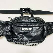 Supreme Waist Bag Black 4L 17aw 2017年 黒 ブラック ウエストバッグ ショルダーバッグ ポーチ ボックスロゴ コーデュラ CORDURA_画像1