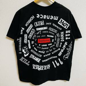 Supreme Spiral Tee Black Red L 21ss 2021年 黒 赤 ブラック レッド スパイラル サークル ボックスロゴ タグ付き