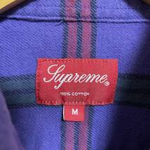 Supreme Tartan Flannel Shirt Purple M 19aw 2019年 紫 パープル タータン フランネル シャツ チェック 長袖シャツ_画像4