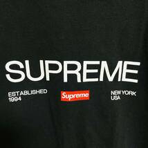 Supreme Est.1994 Tee Black L 21aw 2021年 黒 ブラック エスト 1994年 ボックスロゴ_画像3