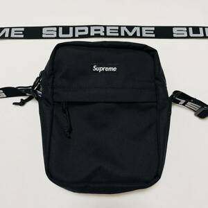 Supreme Shoulder Bag Black White 1.8L 18ss 2018年 黒 ブラック ホワイト ショルダーバッグ ネックポーチ ボックスロゴ コーデュラ