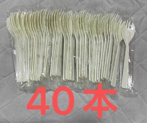 使い捨て　先割れスプーン　40本　セット