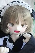 【お粉どーる】 DDH-01 セミホワイト(SW)肌開口カスタムヘッド 碁石アイ&舌パーツ付き_画像5