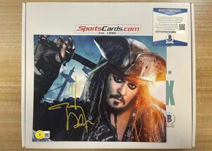  Jack *spa low Pirates *ob* Caribbean movie sea . with autograph photograph official photograph large size photograph beckettbe Kett judgment document 