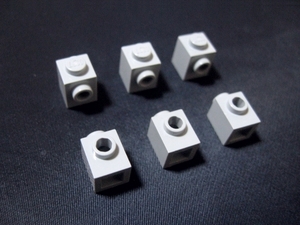 凸レゴ凸　%87087　1x1片面ポッチ付ブロック（新灰）　6個