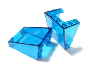 凸レゴ凸　%4872　3x4x4逆窓ガラス（透明青）　2個