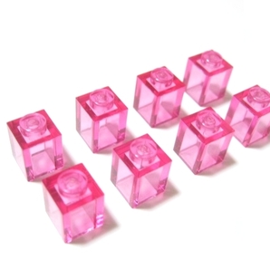 凸レゴ凸 %3005 1x1ブロック（透明ピンク） 8個の画像1