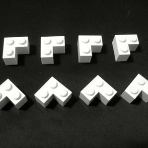 凸レゴ凸 %2357 2x2L字型ブロック（白） 8個の画像1