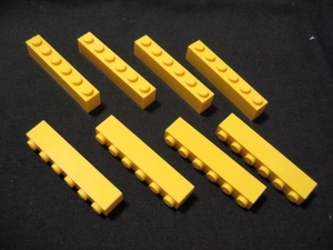 凸レゴ凸　%3009　1x6ブロック（黄）　8個