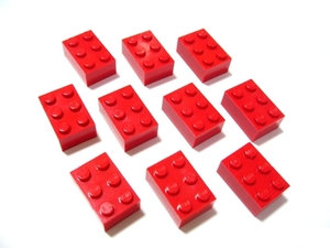 凸レゴ凸　%3002　2x3ブロック（赤）　10個