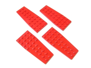 凸レゴ凸　%2413　4x9ウイングプレート（赤）　4個