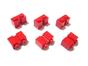 凸レゴ凸　%4216　1x2溝付ブロック（赤）　6個