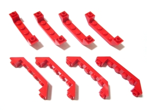 凸レゴ凸　%52501　1x6両側逆スロープ45度（赤）　8個