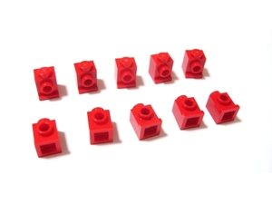 凸レゴ凸　%4070　1x1ヘッドライトブロック（赤）　10個