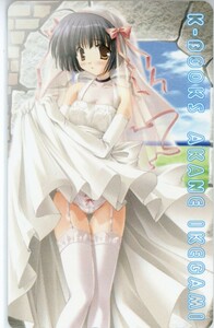 [E2/1] Ikegami .K-BOOKS beautiful young lady telephone card 
