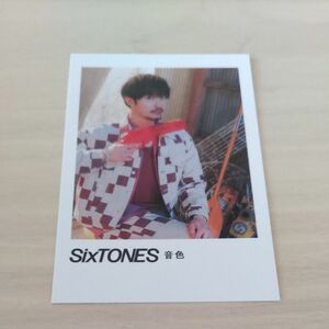 SixTONES　ジェシー　音色初回盤B 限定特典ポラロイド風カード