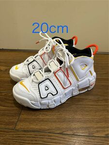 【中古】20cm Nike Air More Uptempo"Rayguns" モアテン キッズ レイガンズ DD9286-100