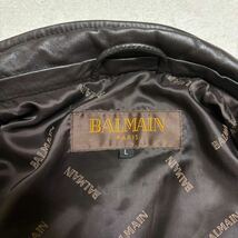 美品 BALMAIN バルマン 羊革 レザージャケット ラムレザー 大きめのサイズ_画像5