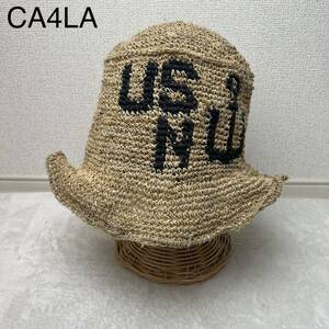 CA4LA カシラ ハット カンカン帽 麦わら帽子 ストローハット USN