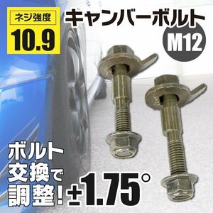 【ネコポス送料無料】キャンバーボルト 12mm径 2本セット 【ブルーバードシルフィ FG10 QG10 TG10 2WD】