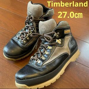 【Timberland】27 アウトドアブーツ コンビレザー メンズ ティンバー 登山 ブラウン