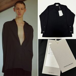 24ss MARKAWARE VAREUSE SHIRTma-ka wear Val -z shirt BLACK black black MARKAma-ka rare new goods immediately complete sale 