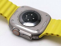 1円～★質流れ★Apple Watch Ultra GPS+Cellularモデル 49mm チタニウムケース イエローオーシャンバンド MNHG3J/A 動作確認・初期化済み_画像4