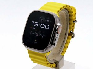 1円～★質流れ★Apple Watch Ultra GPS+Cellularモデル 49mm チタニウムケース イエローオーシャンバンド MNHG3J/A 動作確認・初期化済み