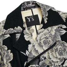 Y’s 「Yohji Yamamoto」 2014aw コットン ゴブラン花柄 ライダース ジャケット　14aw ワイズ フラワー 花 ダブル_画像4