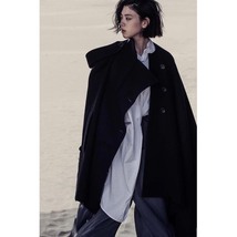 Yohji Yamamoto + NOIR 2019aw コットン タック アシンメトリー ロング シャツ　19aw ノアール ブラウス ワンピース ドレス アシメ_画像4