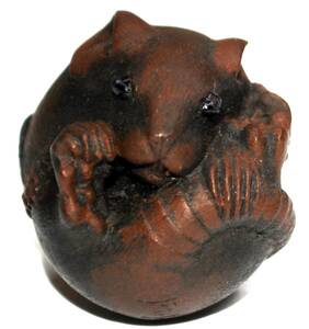 D-178 mouse ornament netsuke .. thing Zaimei material unknown pcs attaching 