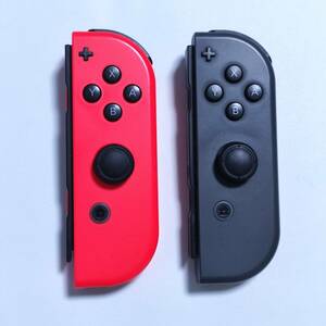 送料無料 Nintendo Switch Joy-Con ジョイコン 純正 ネオンレッド グレー R 2個 セット ジャンク