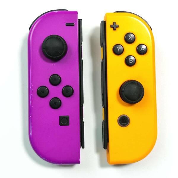 送料無料 動作確認済み Nintendo Switch ニンテンドー スイッチ Joy-Con ジョイコン 純正 ネオンパープル ネオンオレンジ L R セット 中古