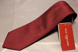  Old England new goods necktie super . beauty gloss bordeaux solid finest quality Jaguar do basket woven full hand made 