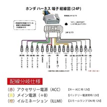 AH2-24P ホンダ 車 オーディオハーネス 24P フィットシャトルHV H23.06～H27.03 等 市販ナビ 社外ナビ 配線 変換 カーナビ取付けキット_画像5