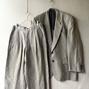 AD1989 COMME des GARCONS HOMME リネン セットアップ / ML ジャケット パンツ アーカイブ ビンテージ 80s 90s O4-04032-71736