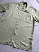 USA vintage オープンカラー シャツ / L レーヨン ポリ ライトグリーン ボックス 半袖 ビンテージ T4-05080-9363_画像7