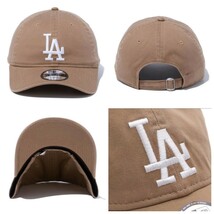 新品未使用 ニューエラ ローキャップ ベージュ 9twenty 国内正規品 ロサンゼルスドジャース NEW ERA ベースボール カーキ 帽子 LA 大谷翔平_画像2