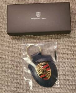 ★新品 ドイツ製 PORSCHE ポルシェ純正 クレストキーホルダー レザー製 大谷翔平