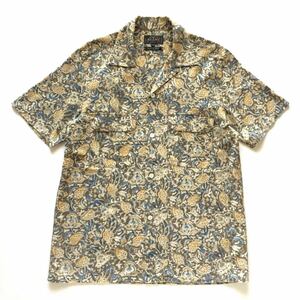 美品 BEAMS PLUS Open collar shirt ビームスプラス オープンカラーシャツ S 半袖 日本製 JAPAN MADE BOX SILHOUETTE ボックスシルエット