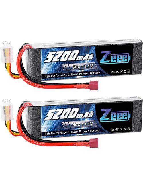 ゼエエ Zeee 3S リポバッテリー 11.1V 50C 5200mAh Tプラグ付き ラジコン製品バッテリー 大容量バッテリー 無人機用 RCカー用 