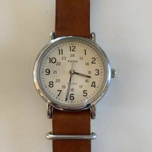 【不動品】TIMEX タイメックス ウィークエンダー T2P492腕時計 メンズ レザー 